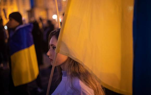 En diferentes ciudades del mundo han protestado por la invasión de Rusia a Ucrania. FOTO EFE