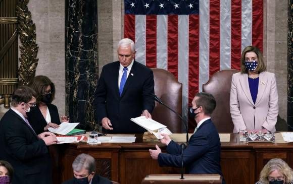 En la madrugada de este jueves el Congreso estadounidense validó la elección de Joe Biden como presidente de ese país. Foto EFE
