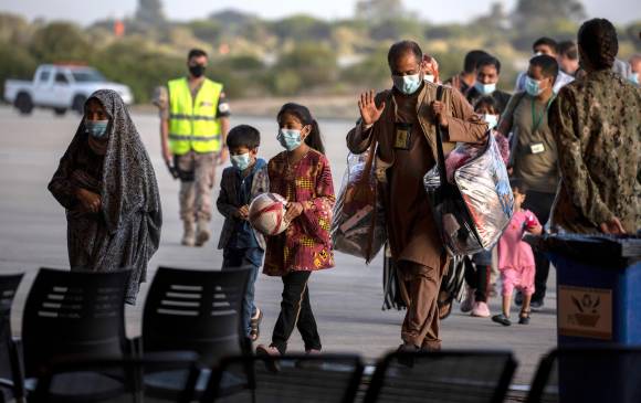 Los migrantes afganos también llegarán procedentes de países como Alemania e Italia. En Colombia se estima que permanecerán entre tres y seis meses, mientras definen su situación. FOTO Getty
