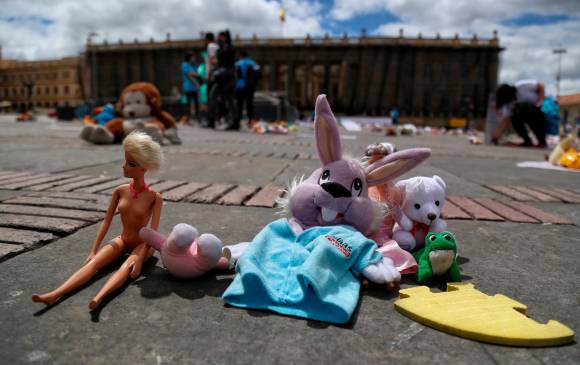 Conmemoración del Día Internacional para la Prevención del Abuso Sexual Infantil. FOTO: COLPRENSA/CAMILA DÍAZ.