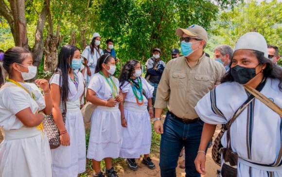 El presidente Duque anuncia la siembra de 700 mil árboles en la Sierra Nevada de Santa Marta. FOTO Colprensa-Presidencia