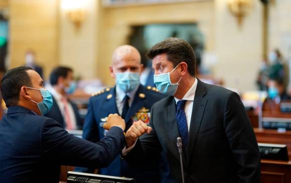 Diego Molano durante la moción de censura en la Cámara el pasado 25 de mayo. FOTO COLPRENSA