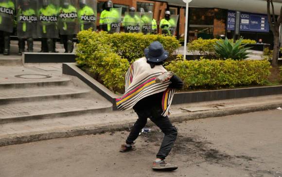Los disturbios se presentaron el pasado viernes en el hotel Radisson, en el norte de Bogotá. FOTO: COLPRENSA.