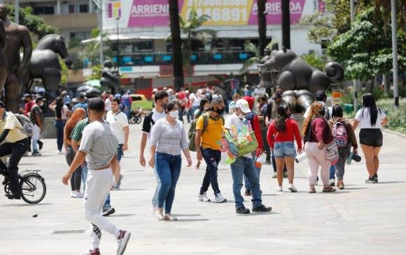 El centro de Medellín fue la zona más concurrida por el comercio. Foto: Camilo Suárez.