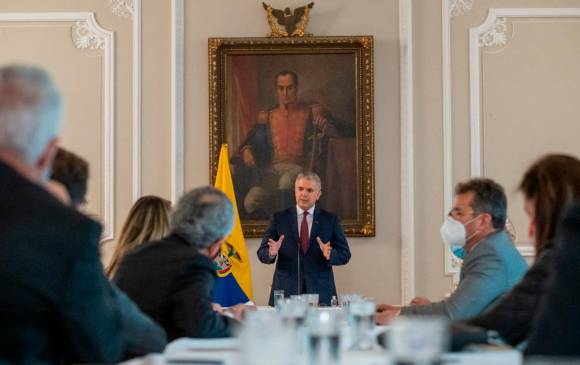 En la Casa de Nariño y liderado por el presidente Iván Duque, arrancó el diálogo de la agenda sobre lo fundamental en la que se tocarán seis temas prioritarios. FOTO PRESIDENCIA