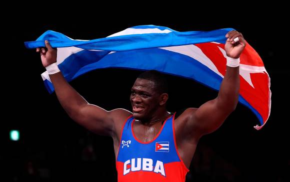 Oro para Cuba en lucha grecorromana, Mijaín López se convierte en el luchador con más oros olímpicos de la historia. Foto: Getty Images