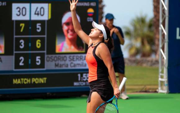 Osorio jugará este jueves ante la egipcia Mayar Sheriff, número 64 en el mundo. FOTO Cortesía WTA 250 Tenerife - Marta Magni
