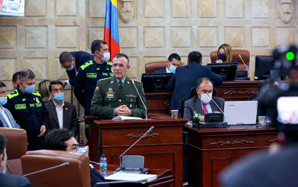 El general Jorge Luis Vargas, director de la Policía Nacional, dijo que el estatuto disciplinario prioriza la atención de quejas ciudadanas sobre el comportamiento de los policías. Foto: Cortesía.