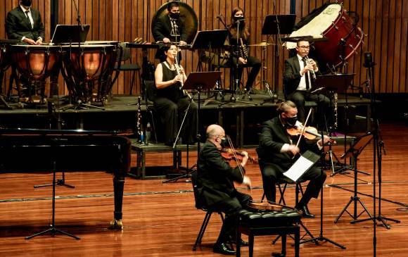 La orquesta se presentó en la noche del sábado con un aforo reducido de público. Foto: Jaime Pérez