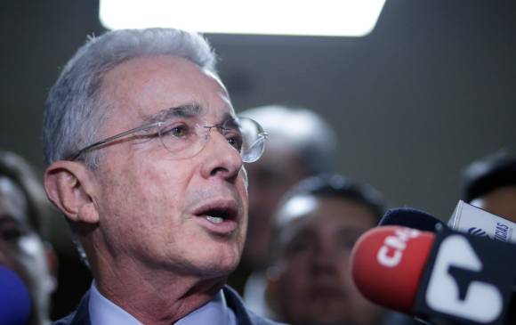 El expresidente Álvaro Uribe dijo que no conocía detalles de la reunión de sus hijos Tomás y Jerónimo con el presidente Duque. FOTO Colprensa.