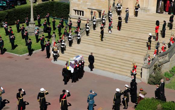 La familia real británica despide este sábado al duque de Edimburgo. FOTO EFE