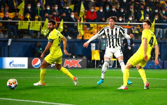 Vlahović durante esta temporada ha marcado seis goles con la Juventus. FOTO UEFA CHAMPIONS LEAGUE