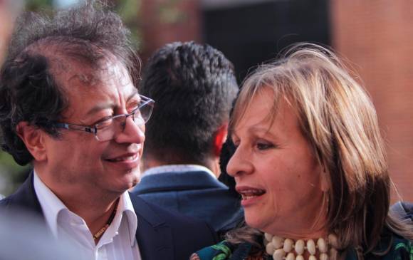 Gustavo Petro y Ángela María Robledo en la campaña presidencial de 2018. FOTO COLPRENSA