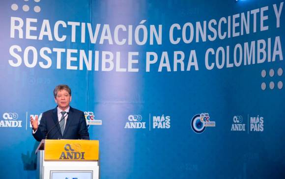 El presidente de la Andi insistió en que hay señales para ver con optimismo la recuperación económica. FOTO: PRESIDENCIA.