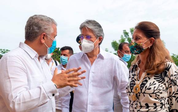 El presidente Duque se reunió con su homólogo de Ecuador, Guillermo Lasso, y con la vicepresidenta, Marta Lucía Ramírez, para darle continuidad a acuerdos comerciales. Foto: Cortesía.