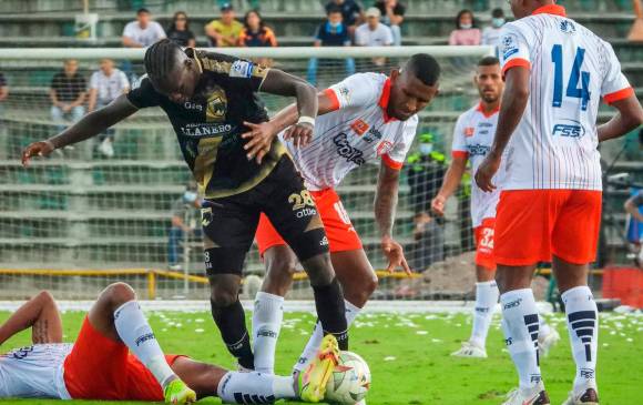 El partido entre Unión Magdalena y Llaneros terminó 2-1 en favor del ciclón. Foto @Dimayor