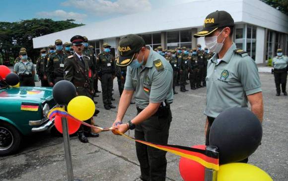 El evento en el que se usaron emblemas nazi se realizó en las instalaciones de la Escuela de Policía Simón Bolívar de Tuluá. Foto. Redes sociales.