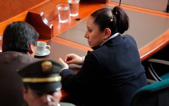 María del Pilar Hurtado durante la audiencia de lectura de fallo en la Corte Suprema de Justicia. FOTO COLPRENSA