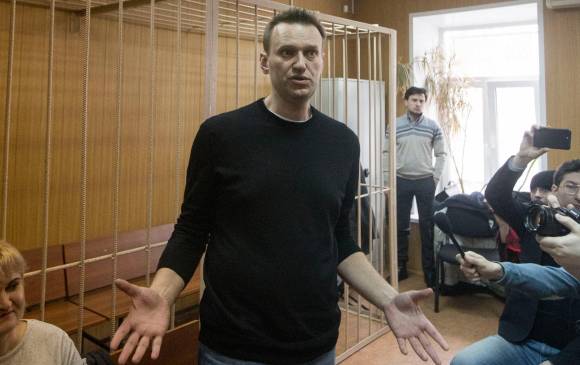 La captura de Alexei Navalny provocó protestas en más de 60 ciudades de Rusia. FOTO Getty