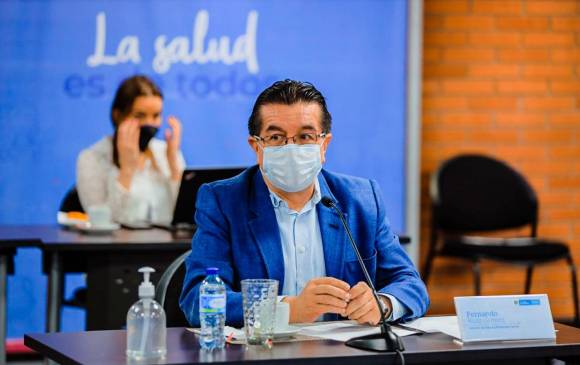 Fernando Ruiz, ministro de salud, anunció a principios de enero de 2021 la creación de Mi Vacuna. Foto: Colprensa. 