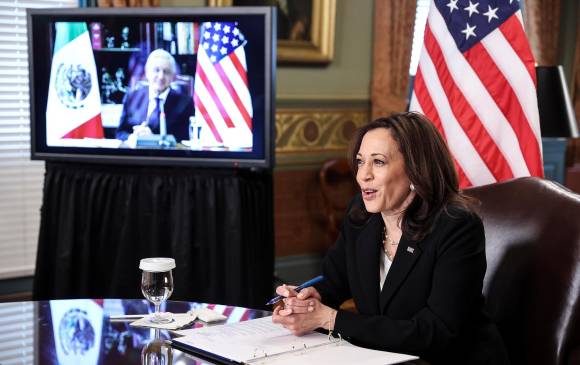 Este es el segundo encuentro virtual del Gobierno de Estados Unidos con México. A comienzos de marzo, los presidentes Joe Biden y Andrés Manuel López Obrador ya habían conversado de esta forma. FOTO EFE