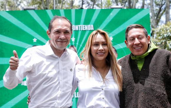 La senadora Sandra Ortiz (centro) no hará parte de la Terna Verde, junto a Antonio Sanguino y Carlos Amaya. FOTO Colprensa