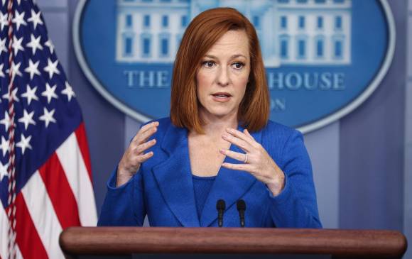 La portavoz Jen Psaki fue quien se refirió a la búsqueda de desaparecidos en el paro que vive Colombia. FOTO EFE