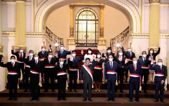 El presidente de Perú Pedro Castillo nombró al cuarto gabinete de ministros desde que asumió el Ejecutivo. FOTO: EFE