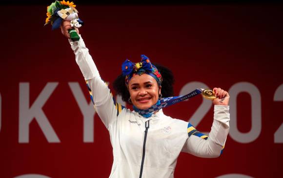Con un oro histórico, Neisi Dajomes es la primera mujer medallista olímpica de Ecuador. Foto: Getty Images