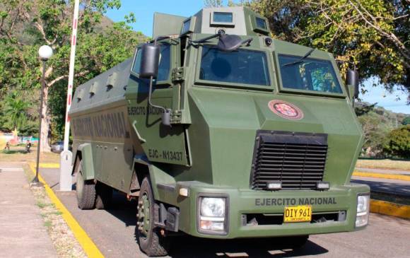 Este es el vehículo nuevo que el Ejército de Colombia pondrá en funcionamiento. FOTO: CORTESÍA MINDEFENSA.