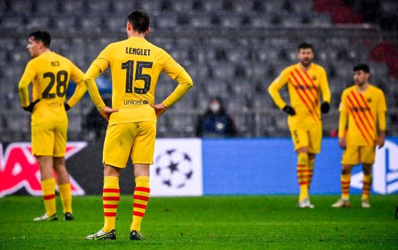 Barcelona terminó tercero de su grupo con 7 unidades. Bayern fue primero (18), Benfica, segundo (8) y Dinamo, cuarto (1). FOTO: EFE