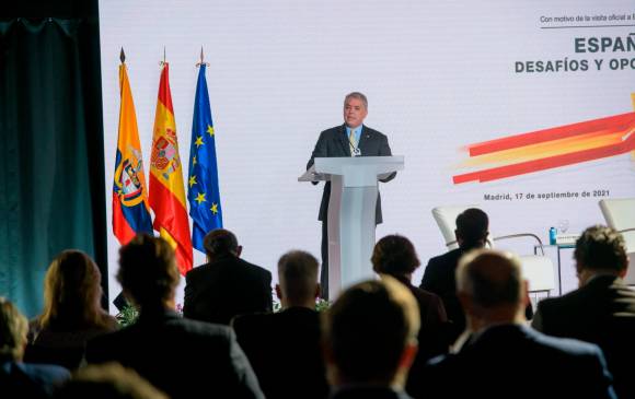 El presidente Iván Duque cierre este sábado su visita a España, donde se concretaron millonarias inversiones. FOTO Presidencia