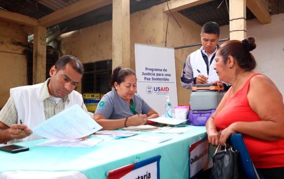 El programa acercó los procesos de acceso a la justicia a habitantes de zonas rurales del Pacífico nariñense, Putumayo, norte del Cauca, Chocó, sur de Córdoba y Urabá antioqueño. FOTO CORTESÍA