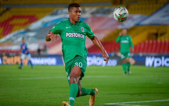 Danovis Banguero es otro de los jugadores que viene elevando su nivel como lateral izquierdo del verde. FOTO dimayor