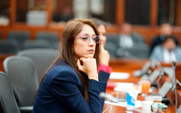 Jennifer Arias, presidenta de la Cámara de Representantes por el partido Centro Democrático. Foto: Colprensa.