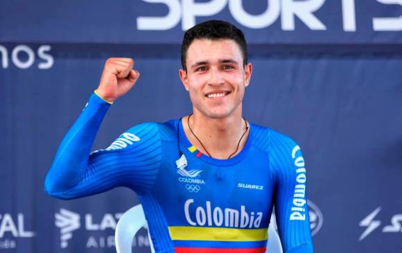 Víctor Ocampo, ganador en la contrarreloj individual de los Juegos Panamericanos que se realizan en Cali. FOTO comité olímpico 