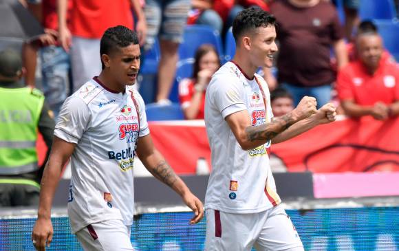 El paraguayo Gustavo Ramírez marcó para el triunfo de Tolima que se sigue perfilando como finalista de la Liga Betplay. FOTO CORTESÍA DIMAYOR 
