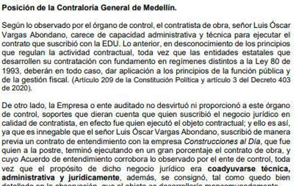 Auditoría de la Contraloría sobre contrato de Clínica de la 80. 