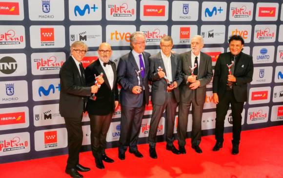 El equipo de El Olvido que seremos que logró 5 Premios Platino este domingo en España. FOTO Colprensa-Sergio Villamizar