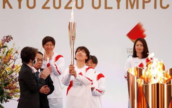 La antorcha será transportada durante 120 días por las 47 prefecturas de Japón. FOTO EFE