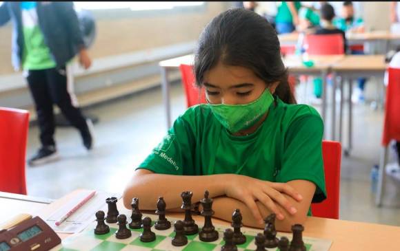 Sofía, durante su competencia en los Juegos Departamentales, donde fue la campeona sub-13. FOTO cortesía indeportes 