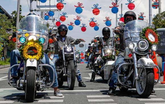 Los motociclistas cumplieron con todos los protocolos de seguridad. Foto: Manuel Saldarriaga Quintero.