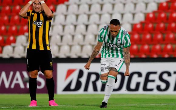 Atlético Nacional se impuso de visita y se trae buena ventaja para el partido de vuelta de la fase 2 de la Copa Libertadores. Foto: EFE