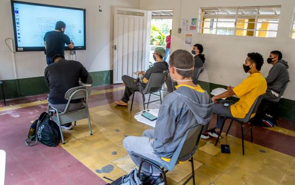 La presencialidad en las clases es un tema que aún no tiene acuerdo entre Fecode y el Ministerio de Educación. FOTO Juan A. Sánchez
