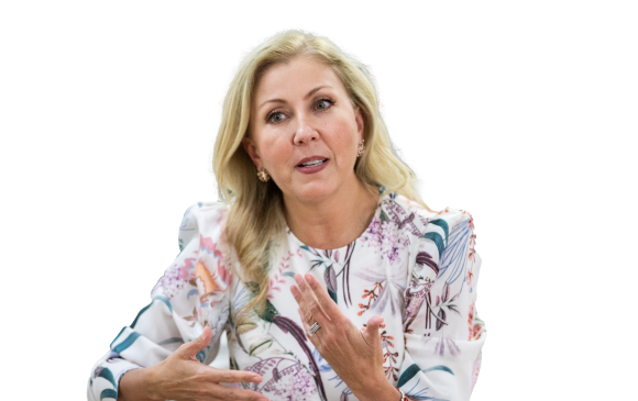 Sandra Gómez, presidenta de Findeter, comentó que la entidad se enfoca en asistir a municipios de bajos ingresos. FOTO CAMILO SUÁREZ.