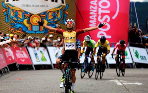 Aldemar Reyes, de 26 años de edad, suma tres triunfos esta temporada. Ya había ganado fracción en Vuelta a Colombia. FOTO ÁLVARO TAVERA-COLPRENSA