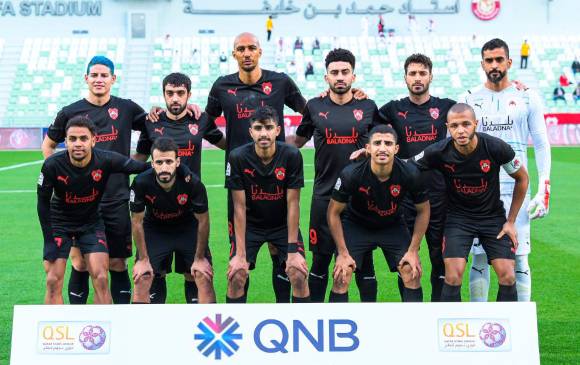 El colombiano hace parte de la nómina titular del club qatarí que se mide al Umm Salal, por la fecha 12 de la Liga de Qatar. FOTO TOMADA DE @ALRAYYAN