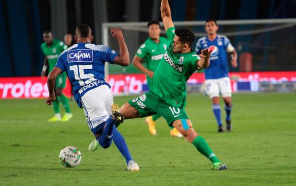 Nacional y Millonarios, en acción. FOTO COLPRENSA
