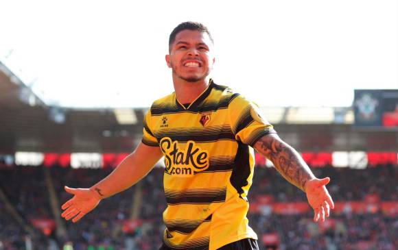 El colombiano se reportó con doblete en la jornada de la Premier League. FOTO tomada @watford