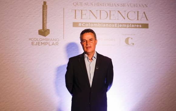 El gobernador de Antioquia, Aníbal Gaviria, durante la entrega de los premio El Colombiano Ejemplar, realizada el 20 de octubre. FOTO: MANUEL SALDARRIAGA.